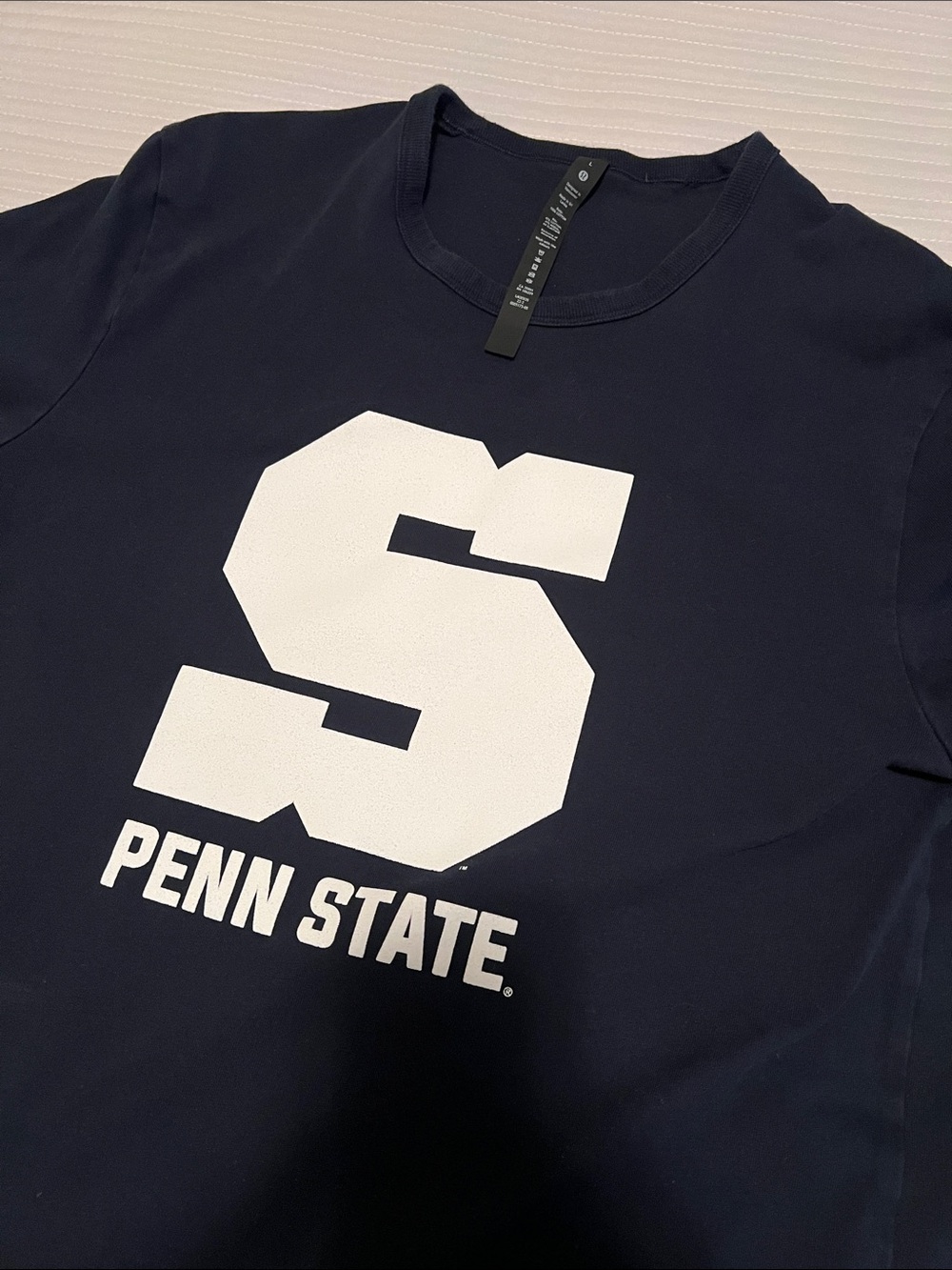 lululemon athletica Navy Short-Sleeve Tee with White 'S' Penn State Graphic